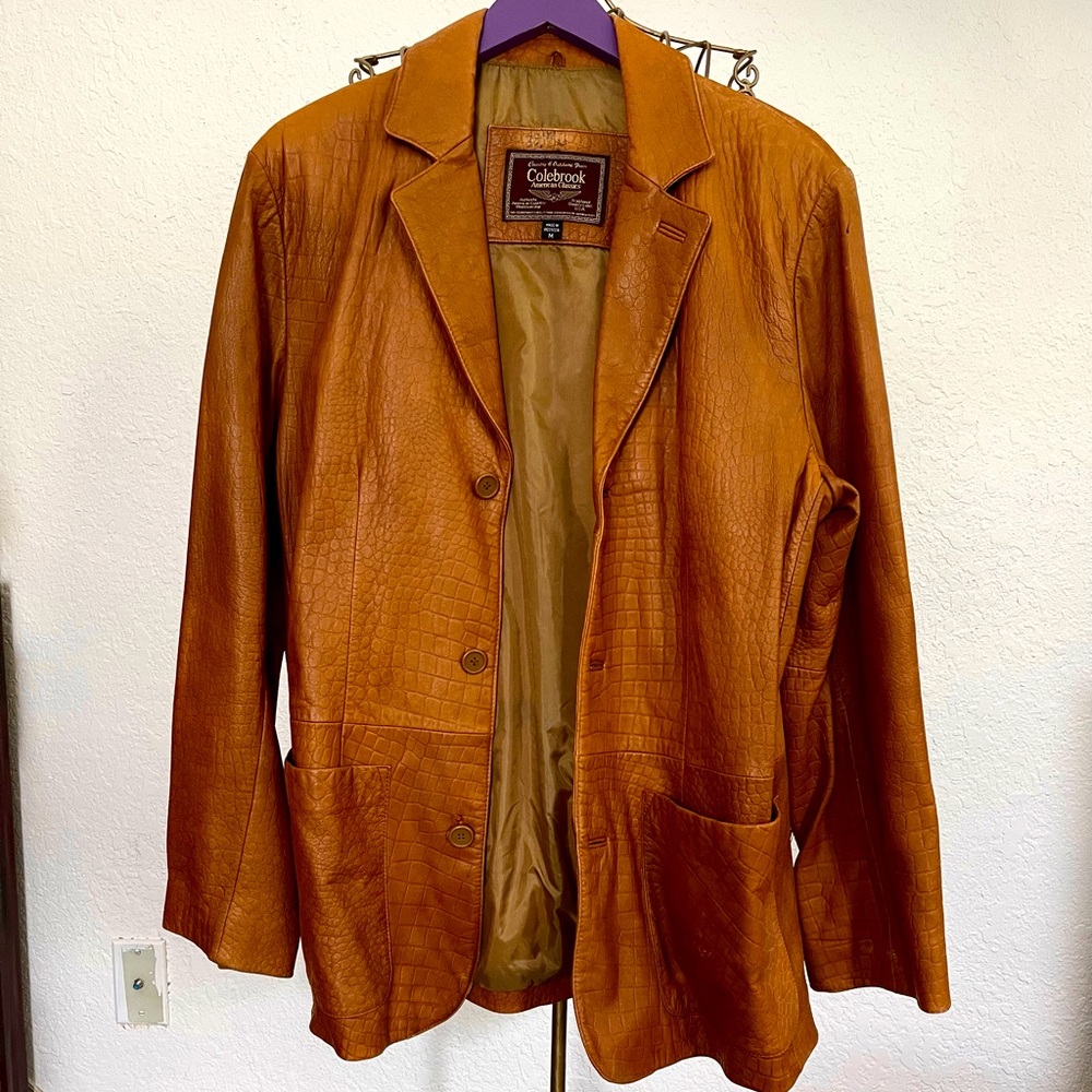 COLLEBROOK genuine leather man’s jacket, Size M